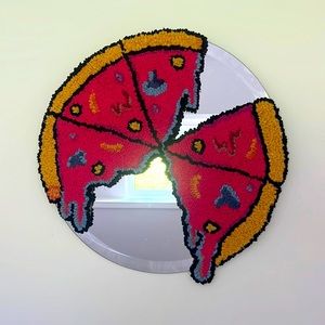 Drippy pizza mirror art